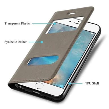 Lompakkokotelo iPhone 6 / 6S Case (Ruskea)