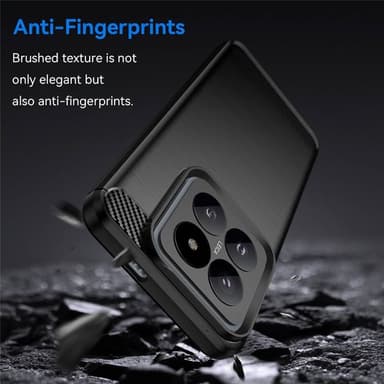 Harjattu TPU kuori Xiaomi 14 - Musta