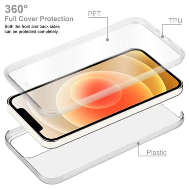 iPhone 12 MINI Suojakuori Case Cover (Läpinäkyvä)