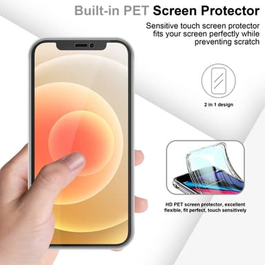 iPhone 12 MINI Suojakuori Case Cover (Läpinäkyvä)