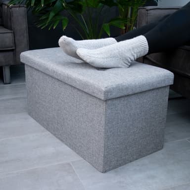 Kokoontaittuva Penkki 76x38x38 cm Jakkara (harmaa)