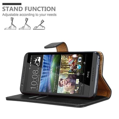 HTC Desire 820 Suojakuori Lompakkokotelo (Musta)