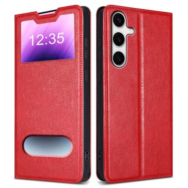 Lompakkokotelo Samsung Galaxy S24 PLUS Case (Punainen)