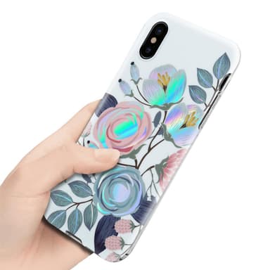 iPhone XS MAX Suojakuori Lompakkokotelo (Valkoinen)