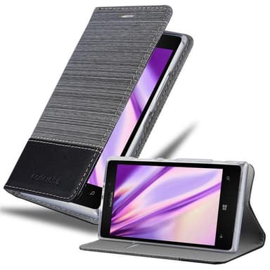 Nokia Lumia 925 Suojakuori Lompakkokotelo (harmaa)