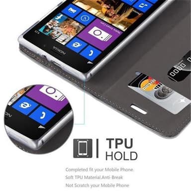 Nokia Lumia 925 Suojakuori Lompakkokotelo (harmaa)