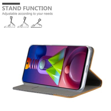 Samsung Galaxy M51 Suojakuori Lompakkokotelo (harmaa)