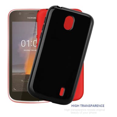 Nokia 1 2018 Suojakuori Kotelo (Musta)