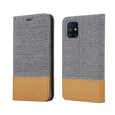 Samsung Galaxy M51 Suojakuori Lompakkokotelo (harmaa)