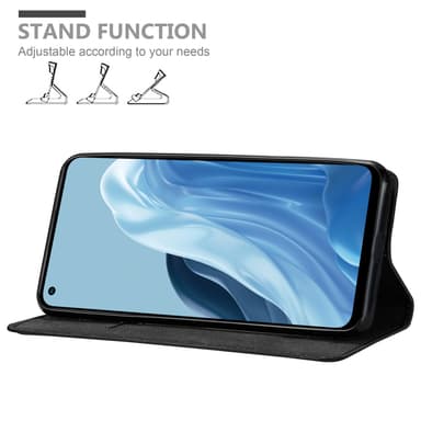 Realme 7 5G Suojakuori Lompakkokotelo (Musta)