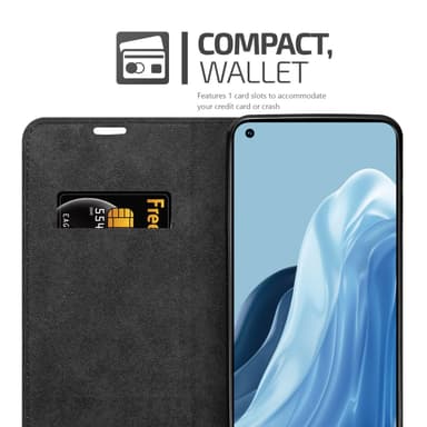 Realme 7 5G Suojakuori Lompakkokotelo (Musta)