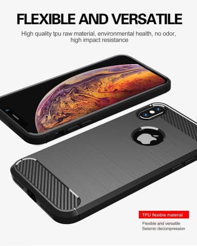 Suojakuori iPhone XS MAX Kotelo (Musta)
