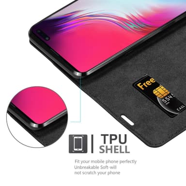 Samsung Galaxy S10 5G Suojakuori Lompakkokotelo (Musta)