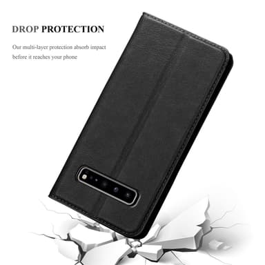 Samsung Galaxy S10 5G Suojakuori Lompakkokotelo (Musta)