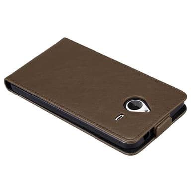 Nokia Lumia 640 XL Suojakuori Lompakkokotelo (Ruskea)