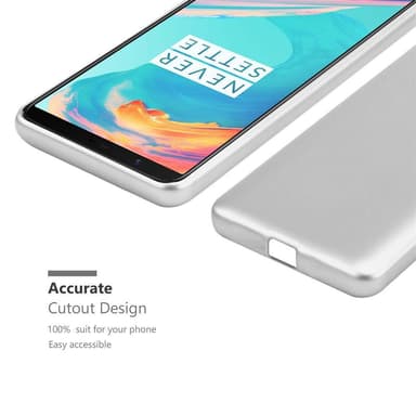 OnePlus 5T Suojakuori Kotelo (Hopea)