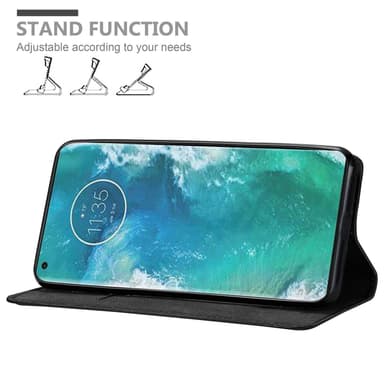 Motorola EDGE+ Suojakuori Lompakkokotelo (Musta)