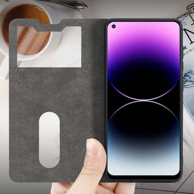 Lompakkokotelo Oppo A94 5G Case (Musta)