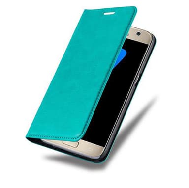 Samsung Galaxy S7 Suojakuori Lompakkokotelo (Turkoosi)