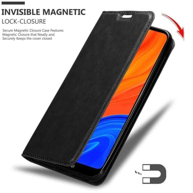 Huawei Y6S Suojakuori Lompakkokotelo (Musta)