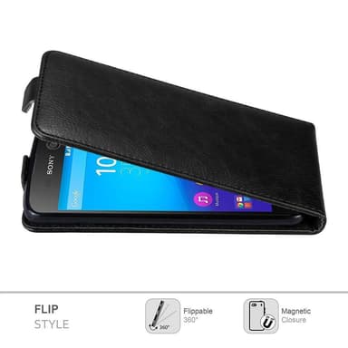 Sony Xperia M5 Suojakuori Lompakkokotelo (Musta)