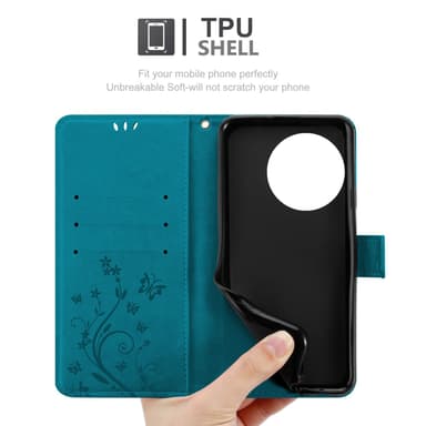 OnePlus 11 5G Suojakuori Lompakkokotelo (Sininen)