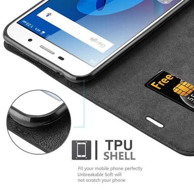 ZTE Blade A602 Suojakuori Lompakkokotelo (Musta)