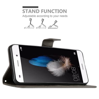Huawei P8 LITE 2015 Suojakuori Lompakkokotelo (harmaa)