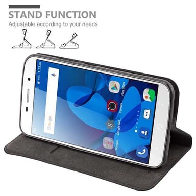 ZTE Blade A602 Suojakuori Lompakkokotelo (Musta)