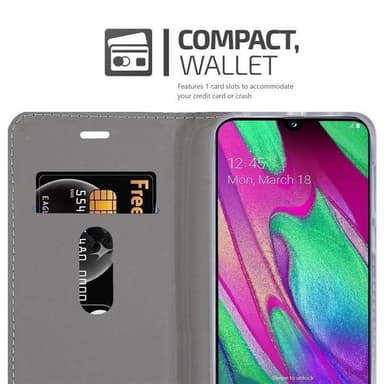 Samsung Galaxy A40 Suojakuori Lompakkokotelo (Sininen)