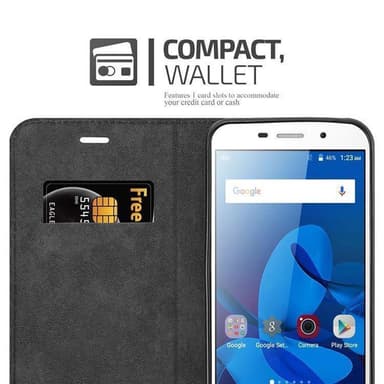 ZTE Blade A602 Suojakuori Lompakkokotelo (Musta)