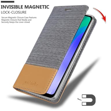 Huawei Y6P Suojakuori Lompakkokotelo (harmaa)