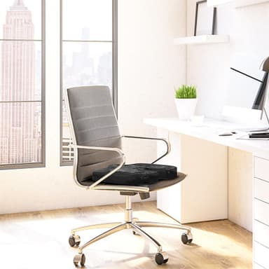 Kannettava ortopedinen Memory Foam -istuintyyny (musta)