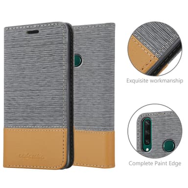 Huawei Y6P Suojakuori Lompakkokotelo (harmaa)