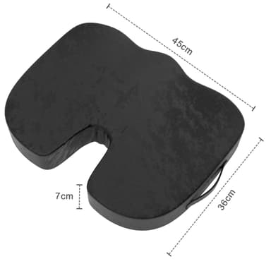 Kannettava ortopedinen Memory Foam -istuintyyny (musta)