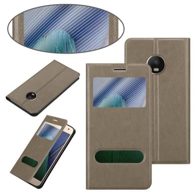 Lompakkokotelo Motorola MOTO G5 PLUS Case (Ruskea)