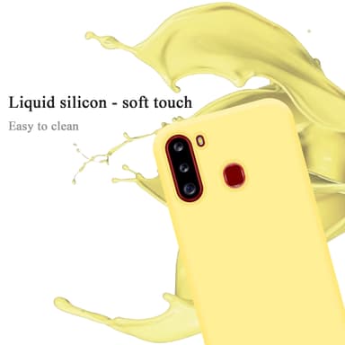 Samsung Galaxy A21 Suojakuori Kotelo (Keltainen)