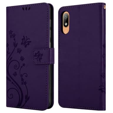Huawei Y6 PRO 2019 Suojakuori Lompakkokotelo (Violetti)