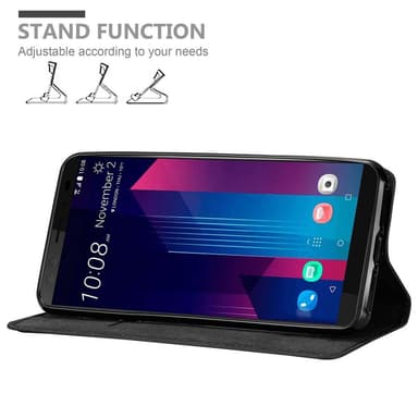 HTC U12 PLUS Suojakuori Lompakkokotelo (Musta)