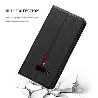 HTC U12 PLUS Suojakuori Lompakkokotelo (Musta)