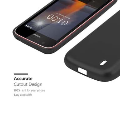 Nokia 1 2018 Suojakuori Kotelo (Musta)