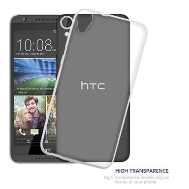 HTC Desire 820 Suojakuori Kotelo (Läpinäkyvä)