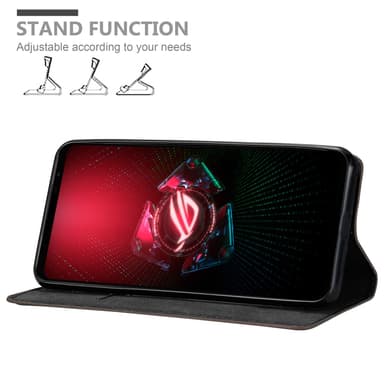 Asus ROG Phone 5 Suojakuori Lompakkokotelo (Ruskea)