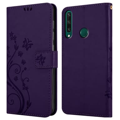Huawei Y6P Suojakuori Lompakkokotelo (Violetti)