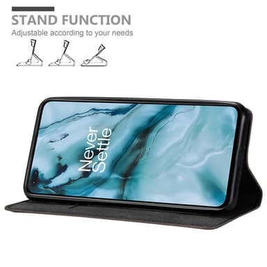 OnePlus Nord Suojakuori Lompakkokotelo (Ruskea)