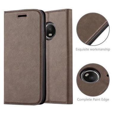 Motorola MOTO G5 Suojakuori Lompakkokotelo (Ruskea)