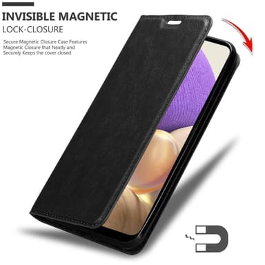 Samsung Galaxy A32 5G Suojakuori Lompakkokotelo (Musta)