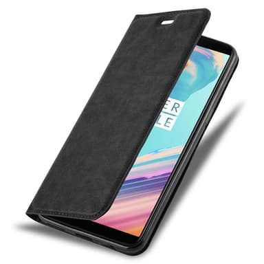 OnePlus 5T Suojakuori Lompakkokotelo (Musta)