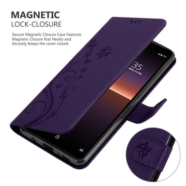 Sony Xperia 10 II Suojakuori Lompakkokotelo (Violetti)