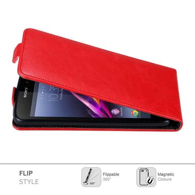 Sony Xperia Z1 Suojakuori Lompakkokotelo (Punainen)